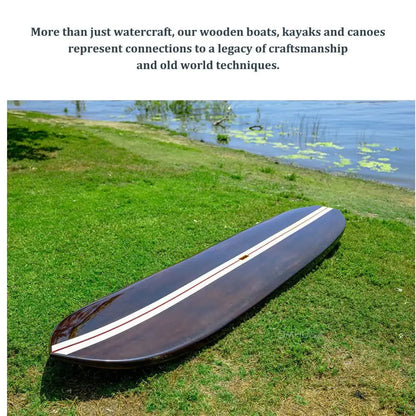 Paddle Board in Dark Painted Wood 11ft with 1 fin