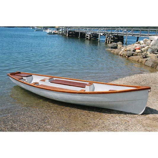 K241 - 18ft Composite Whitehall Row Boat w. Teak Gunwale