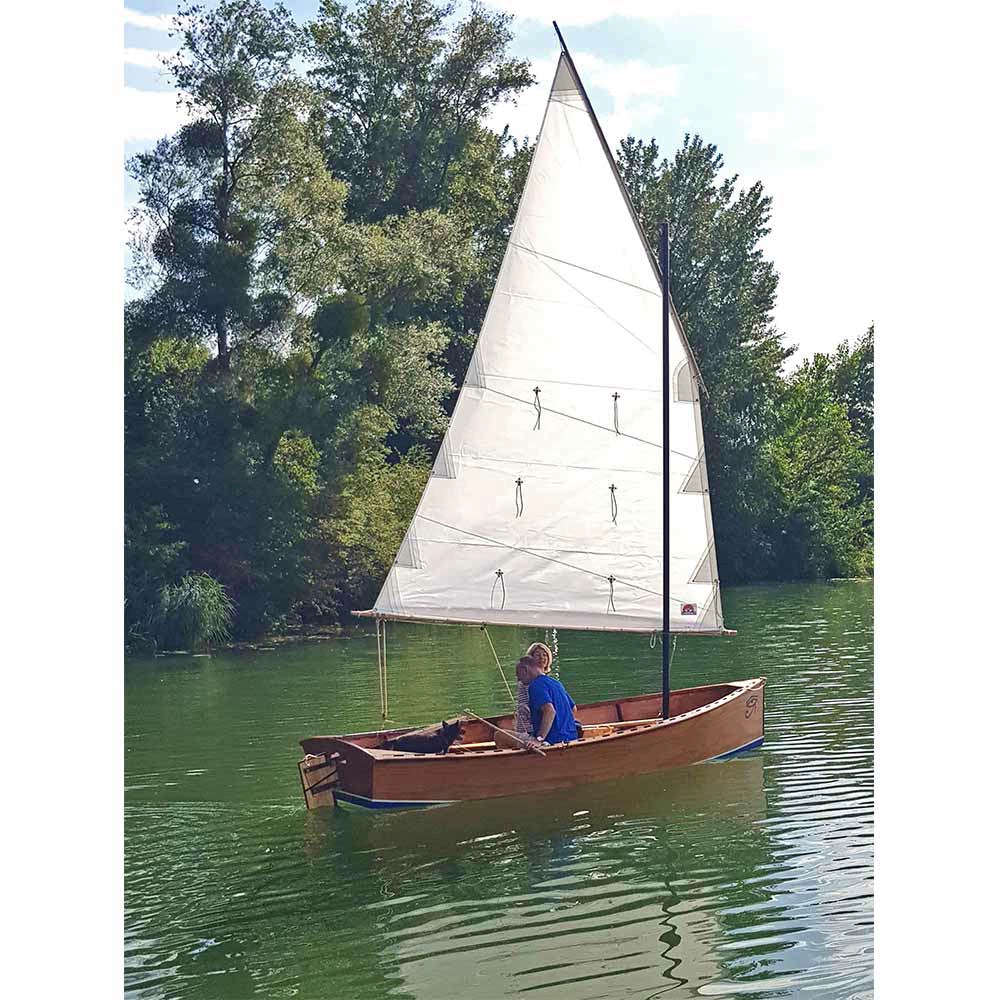 Goat Island Skiff Sailing Dinghy 15.5 Ft Custom Built Wooden Boat