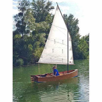 Goat Island Skiff Sailing Dinghy 15.5 Ft Custom Built Wooden Boat