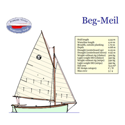 Beg-Meil 14ft Custom Built Wooden Boat