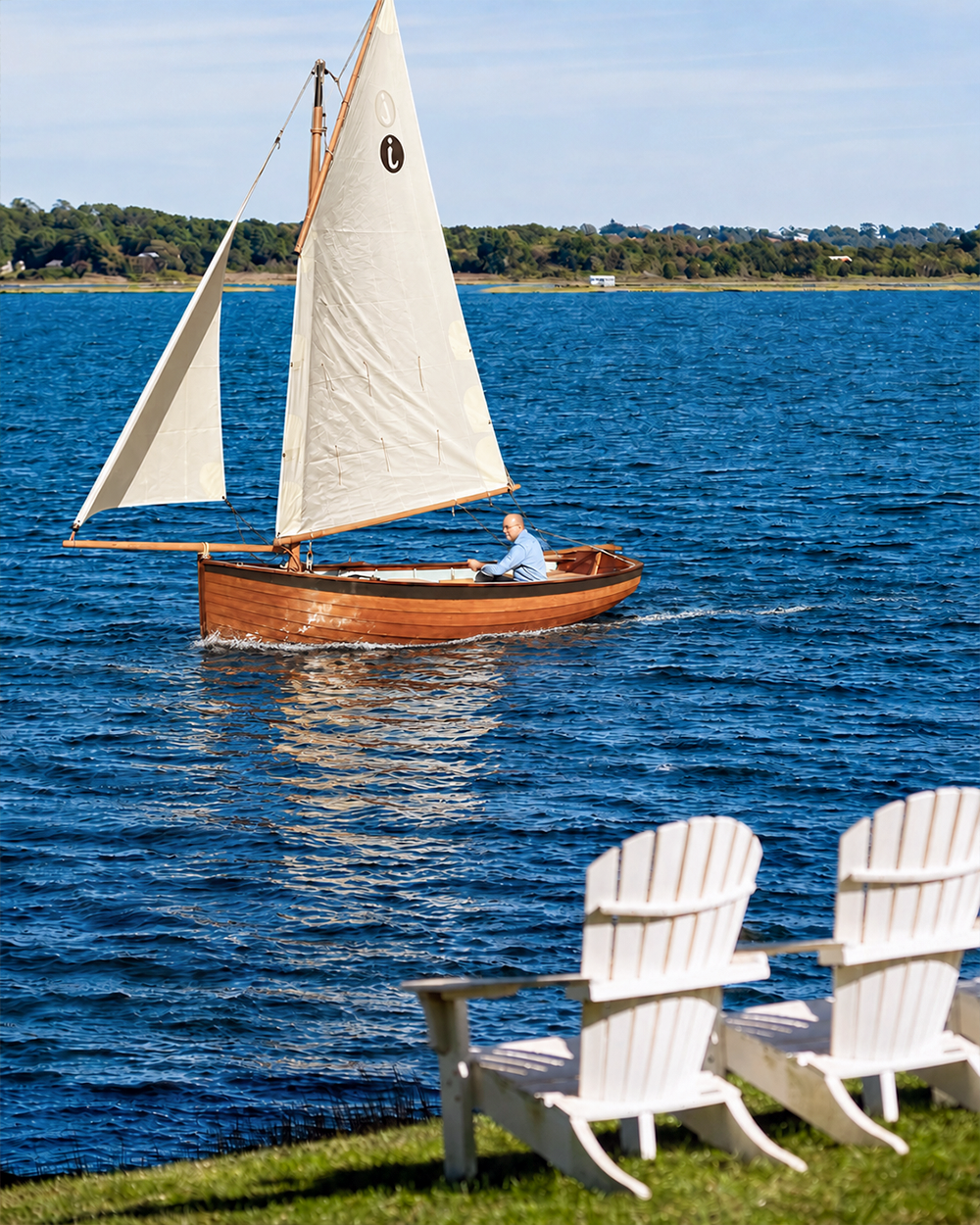 A considered welcome by the water.