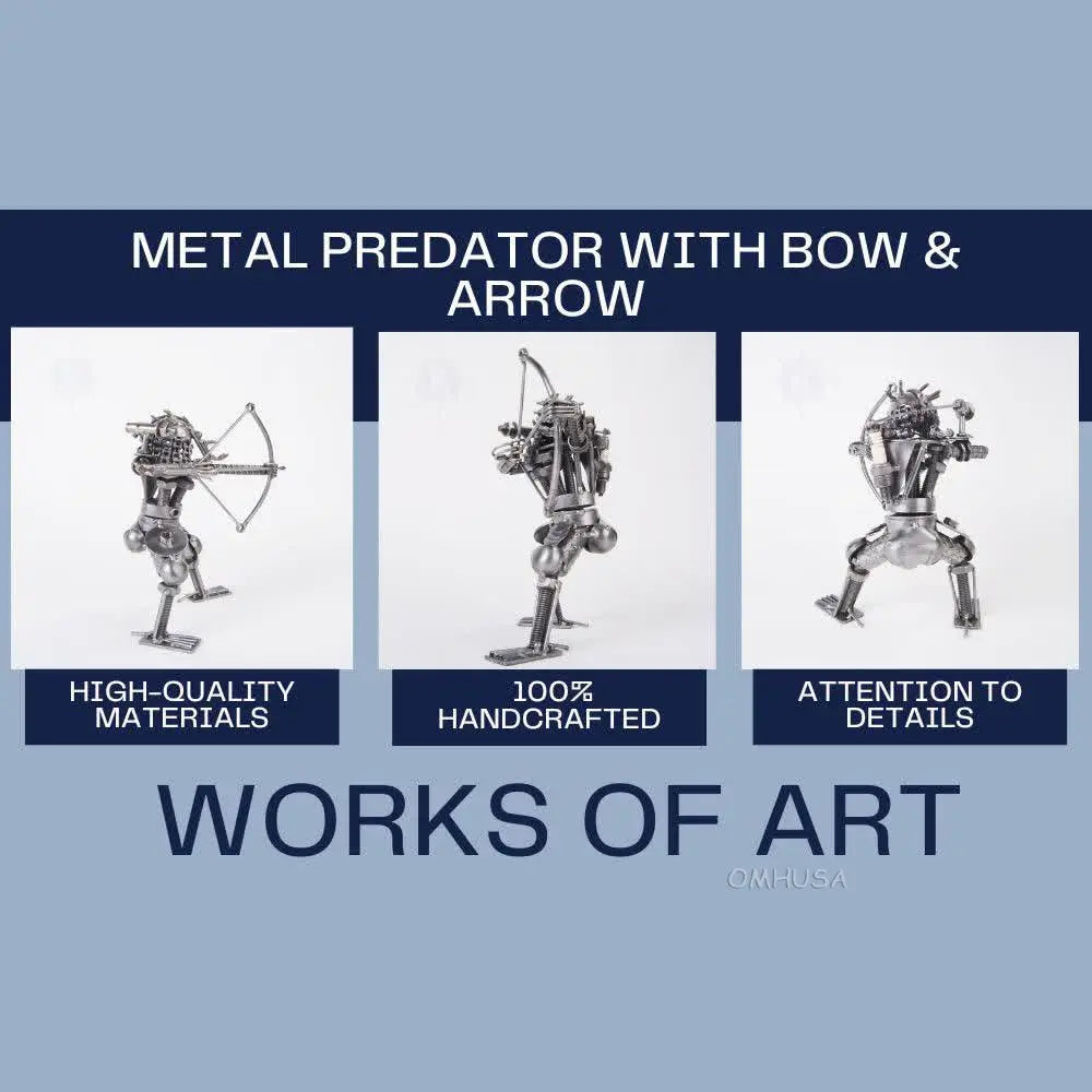 Metal Predator with Bow & Arrow