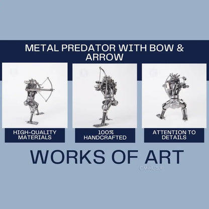 Metal Predator with Bow & Arrow
