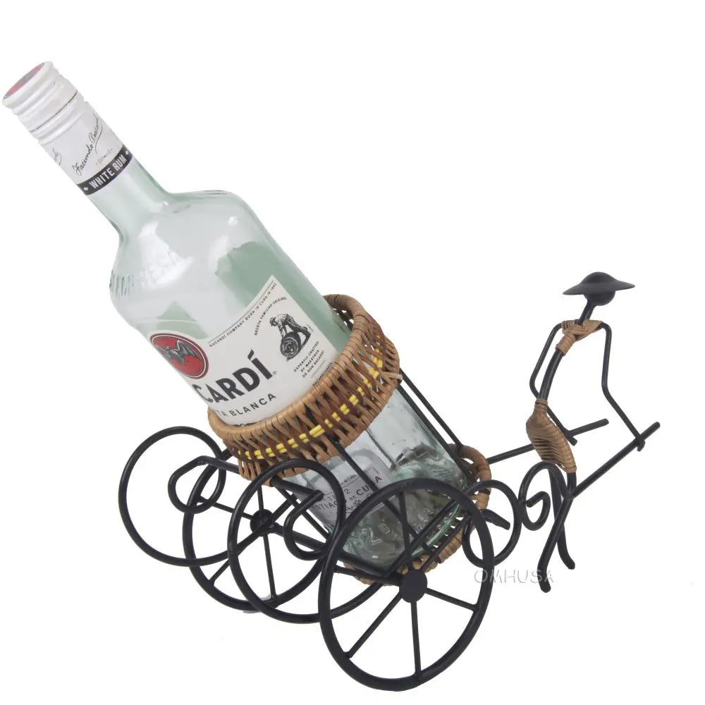 Asian Style Rickshaw Puller Wine Holder