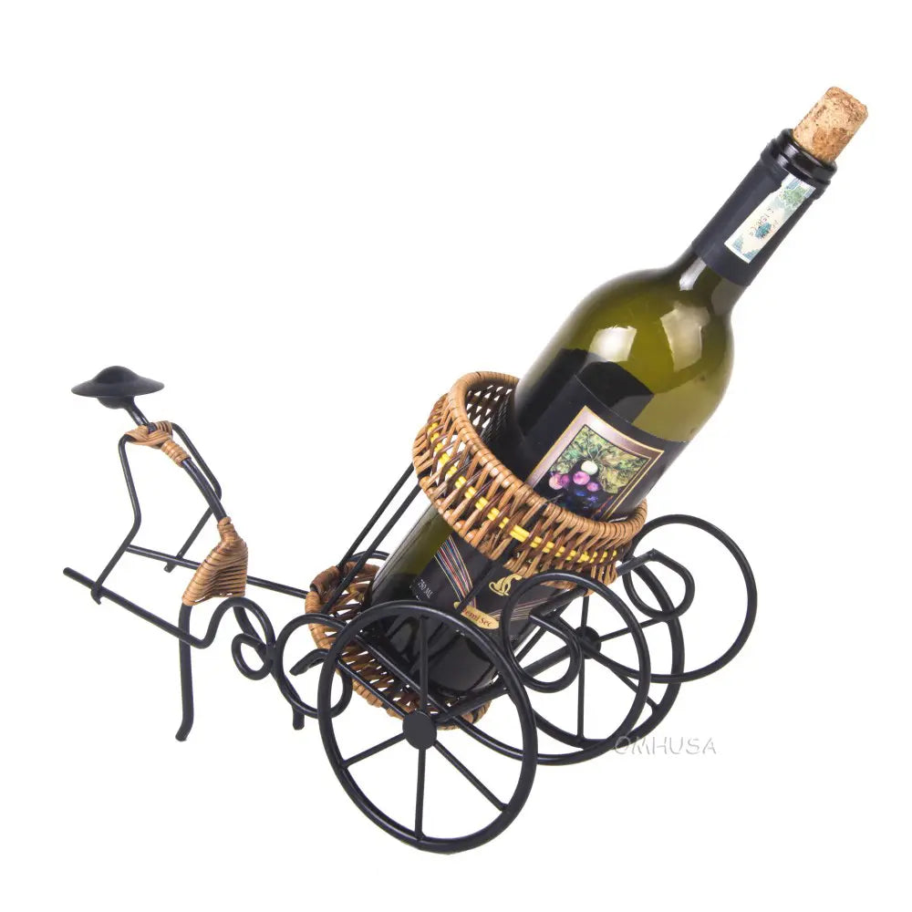 Asian Style Rickshaw Puller Wine Holder