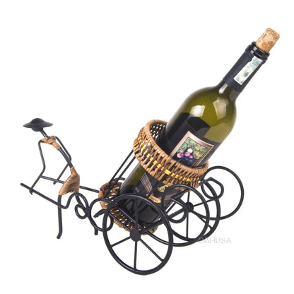 Asian Style Rickshaw Puller Wine Holder