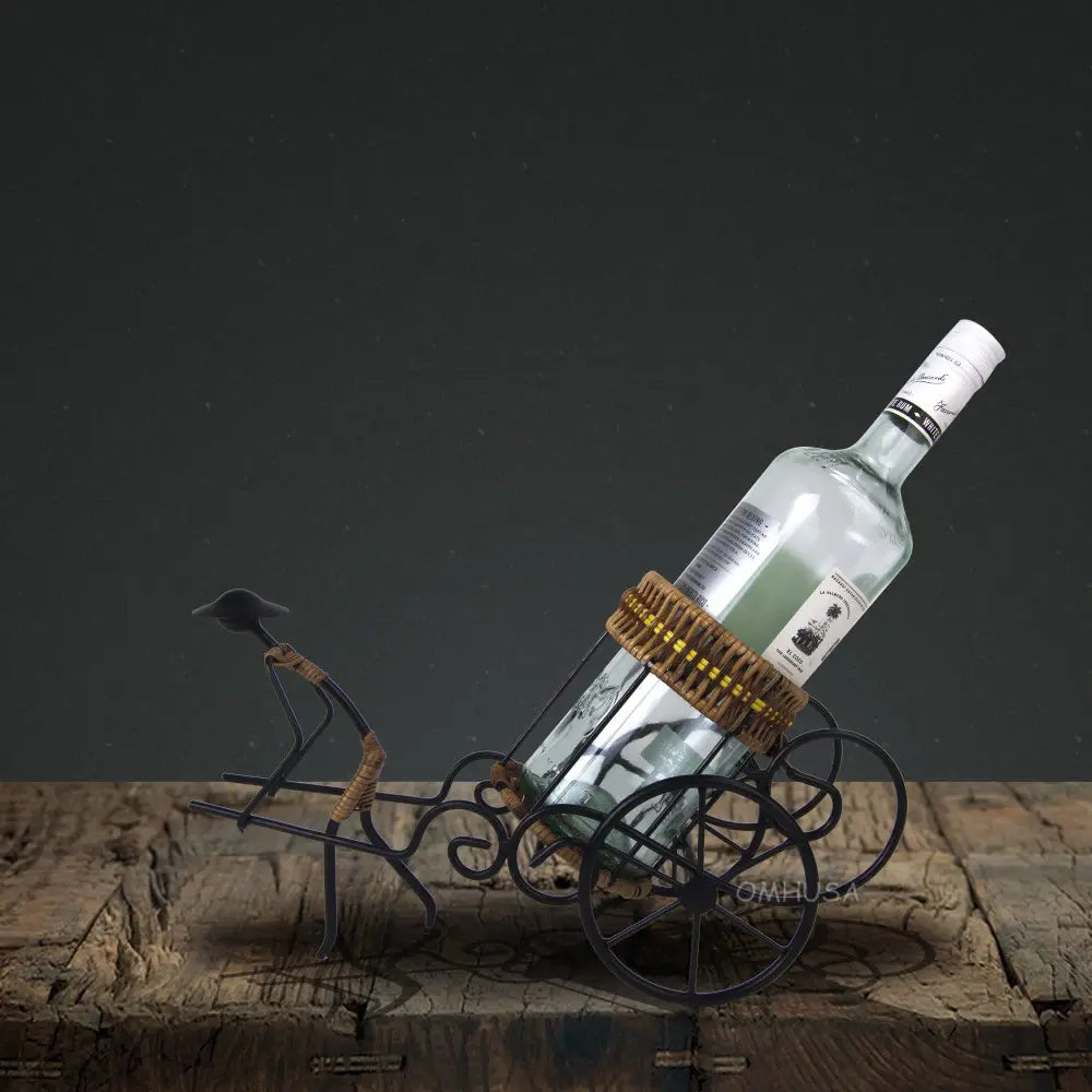 Asian Style Rickshaw Puller Wine Holder