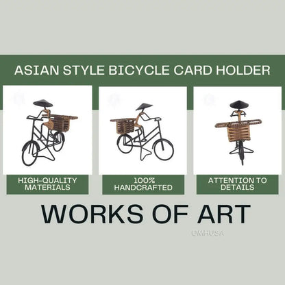Asian Style Bicycle Card Holder