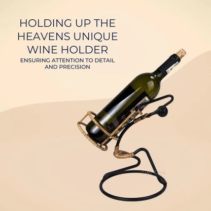 Holding Up the Heavens Unique Wine Holder