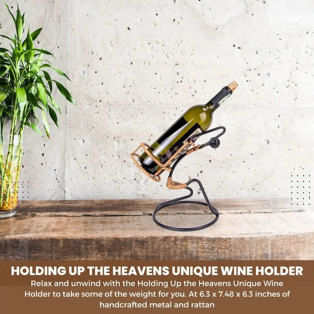Holding Up the Heavens Unique Wine Holder