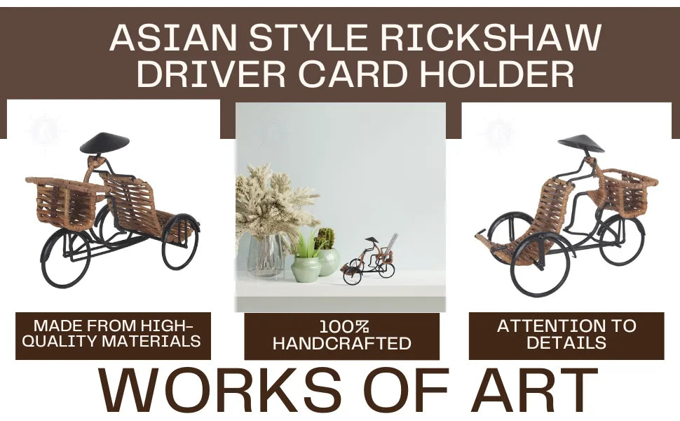 Asian Style Rickshaw Driver Card Holder