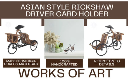 Asian Style Rickshaw Driver Card Holder