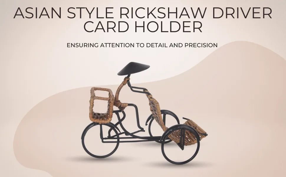 Asian Style Rickshaw Driver Card Holder
