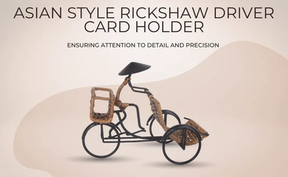 Asian Style Rickshaw Driver Card Holder