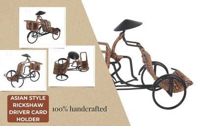 Asian Style Rickshaw Driver Card Holder