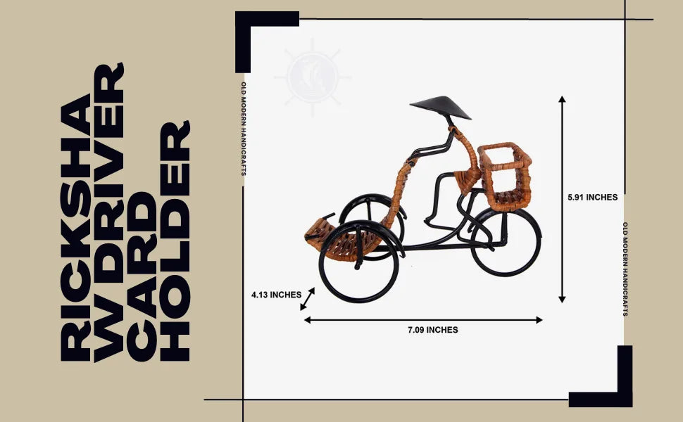 Asian Style Rickshaw Driver Card Holder