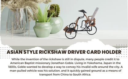 Asian Style Rickshaw Driver Card Holder