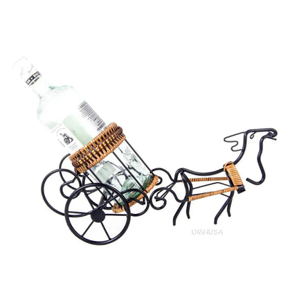 Moose-Drawn Sleigh Ride Wine Holder