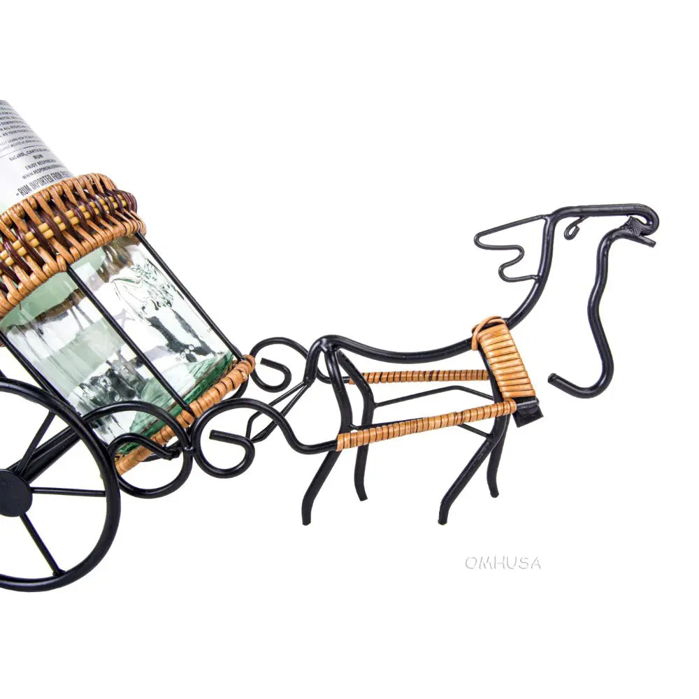 Moose-Drawn Sleigh Ride Wine Holder