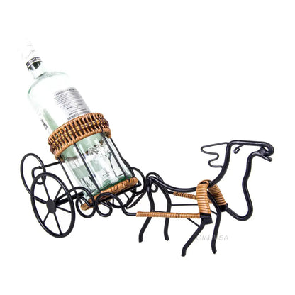 Moose-Drawn Sleigh Ride Wine Holder