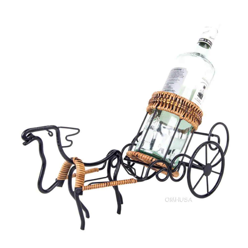 Moose-Drawn Sleigh Ride Wine Holder