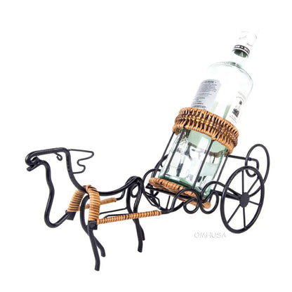 Moose-Drawn Sleigh Ride Wine Holder