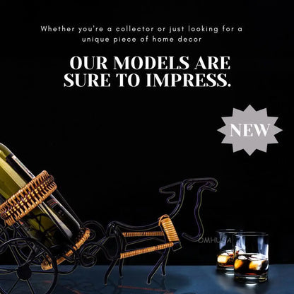 Moose-Drawn Sleigh Ride Wine Holder