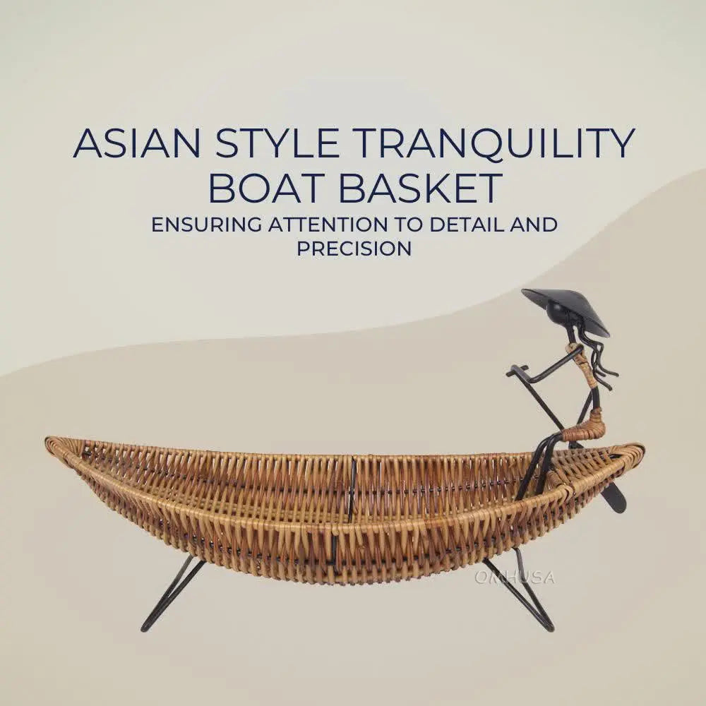 Asian Style Tranquility Boat Basket