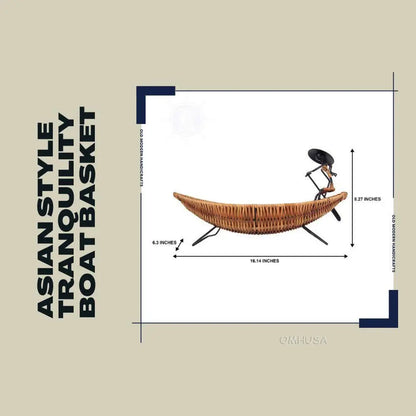 Asian Style Tranquility Boat Basket