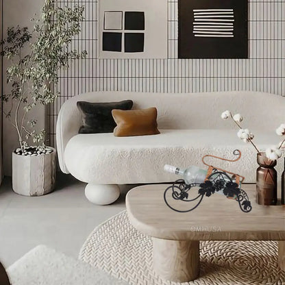 On the Vine Embellished Metal Carriage Wine Holder