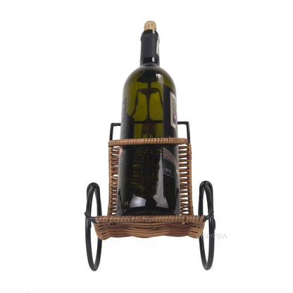 Asian Style Rickshaw Cyclist Wine Holder
