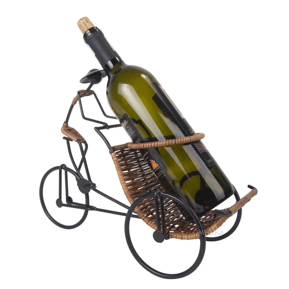 Asian Style Rickshaw Cyclist Wine Holder