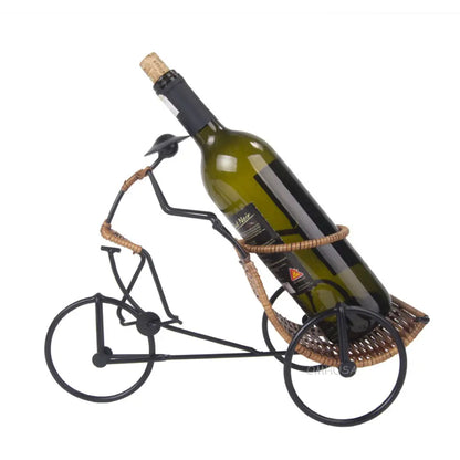 Asian Style Rickshaw Cyclist Wine Holder