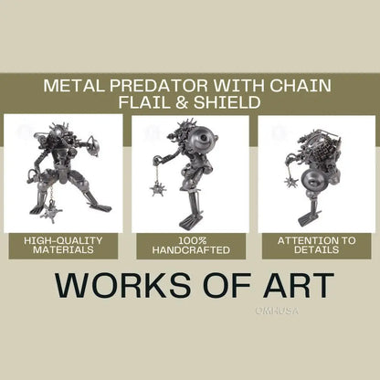 Metal Predator with Chain Flail & Shield