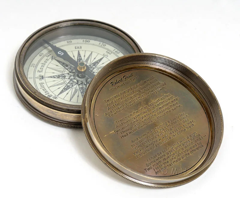 Makers to the Queen Compass w leather case