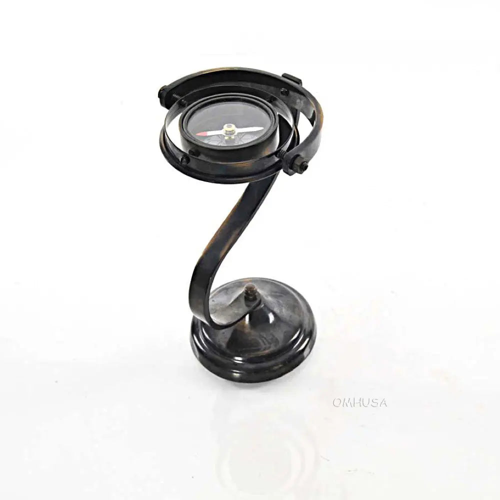 Gimbaled Compass on brass stand