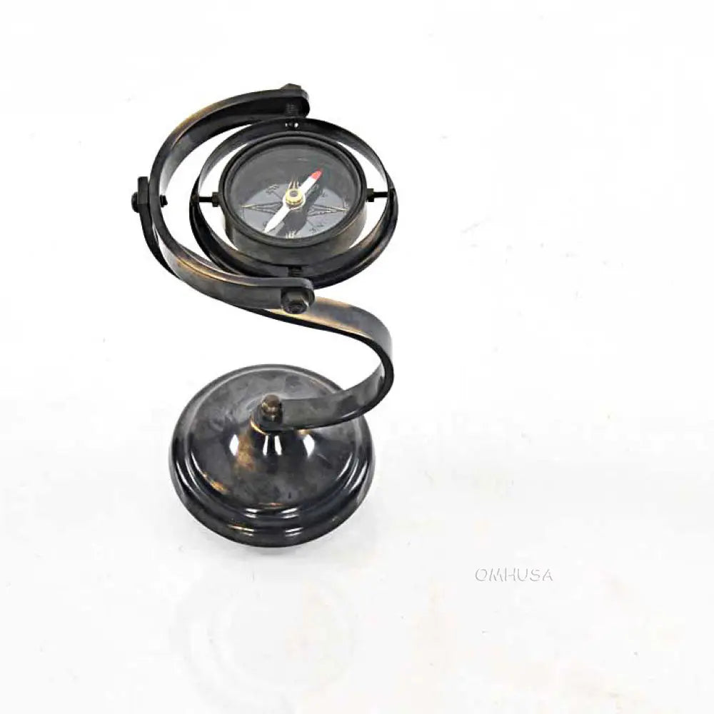 Gimbaled Compass on brass stand