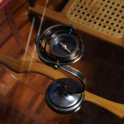 Gimbaled Compass on brass stand