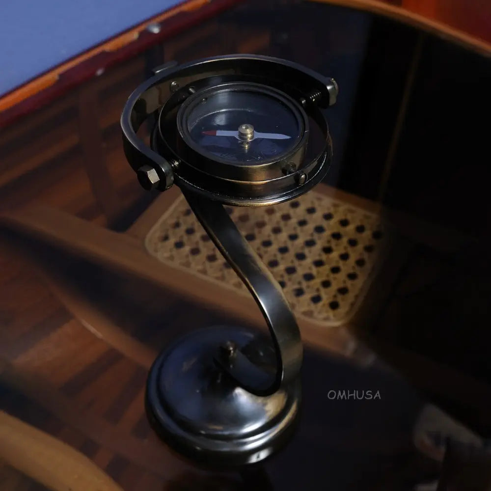 Gimbaled Compass on brass stand
