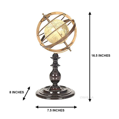Globe en anneaux de laiton