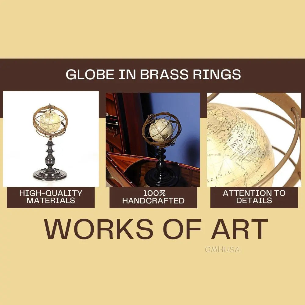 Globe en anneaux de laiton