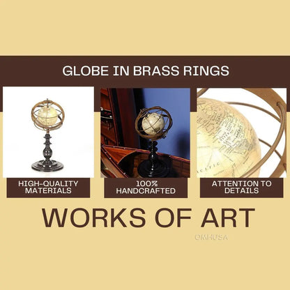 Globe en anneaux de laiton