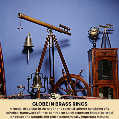 Globe en anneaux de laiton
