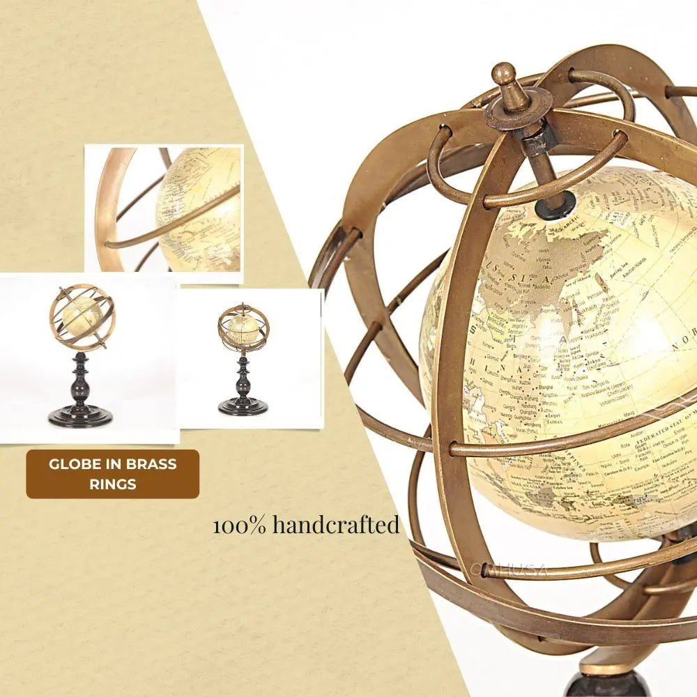Globe en anneaux de laiton