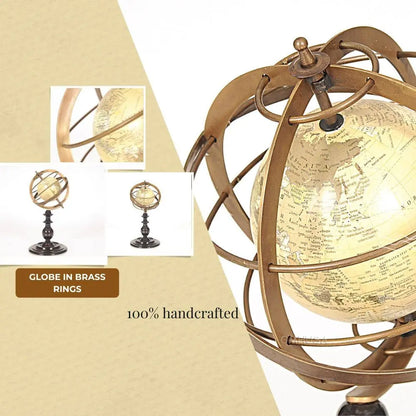 Globe en anneaux de laiton