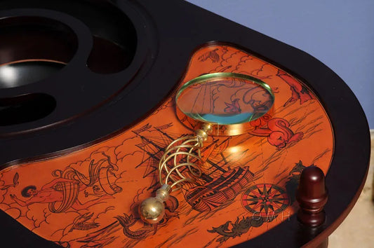 Magnifier in wood box- 5 inches