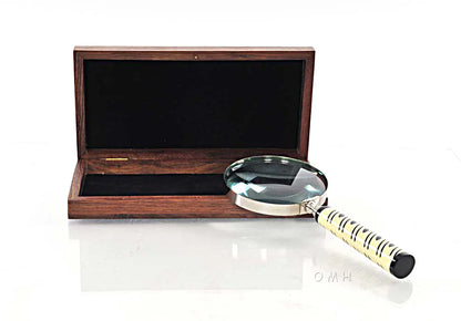 Magnifier in wood box- 4 inches – Captain Heritage