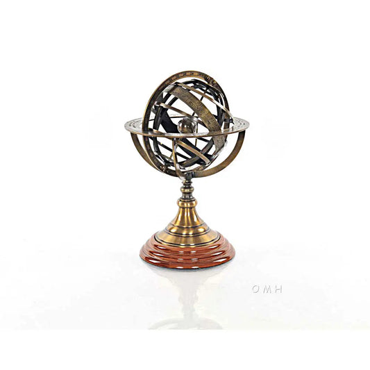 Armillary Sphere on wood base
