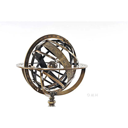 Sphère armillaire sur socle en bois